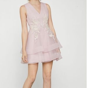 BCBGMaxAzria Tulle Applique Dress